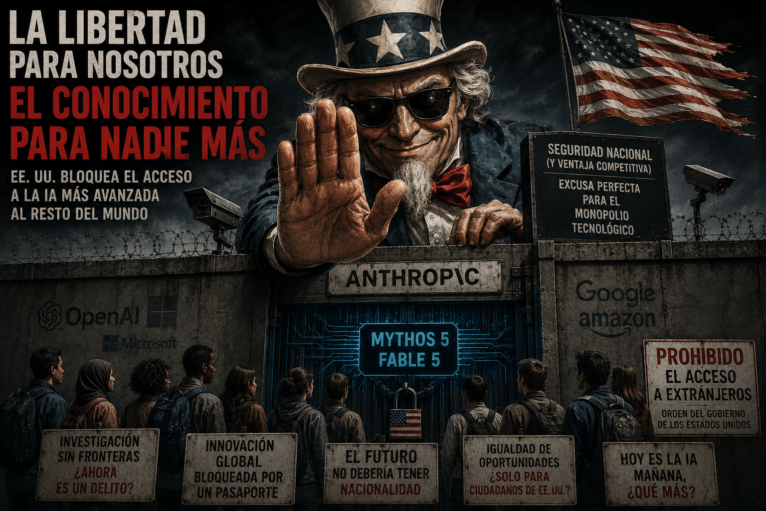 El Tío Sam frena con la mano el acceso a la IA tras el veto de Trump a la IA, con investigadores extranjeros ante un muro de Anthropic que bloquea Mythos 5 y Fable 5.